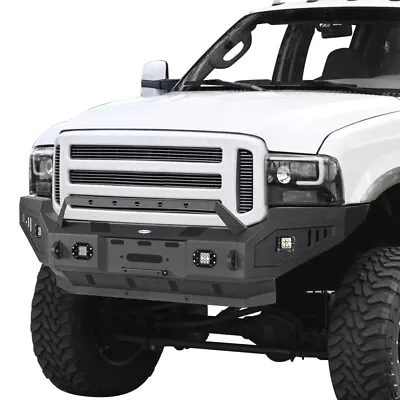 Fit Ford F250 F350 Super Duty 2005 2006 2007 Steel Front Bumper W/Led Lights • $528.99