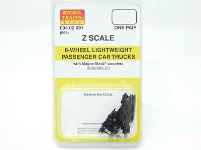 $12.19 • Buy Z Scale Micro-Trains MTL 00402091 (963) 6-Wheel Lightweight Passenger Car Trucks