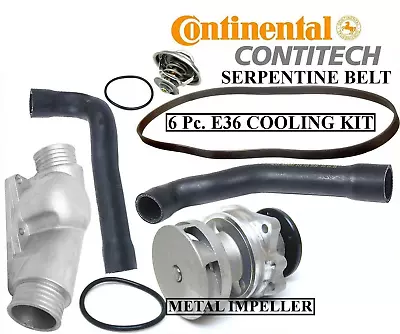 6Pc Cooling Kit W Water Pump For E36 BMW 323I 323is 325I 325is 328I 328is M3  • $128.89