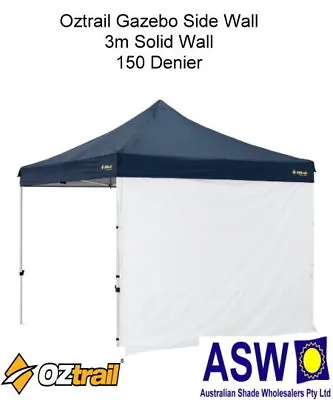 Set Of 2 Walls - 3m GAZEBO SIDE WALL Oztrail SOLID WHITE Deluxe • $90