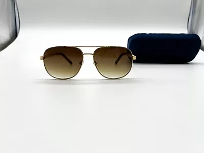 GUCCI GG1223/S 001 Gold And Brown Sleek Classic Aviator Style Frames • $115