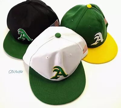 OAKLAND A'S BASEBALL HAT Athletics Cap Adj. Green Black White (Pick Your Color) • $9.95