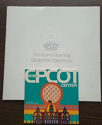 1982 EPCOT Walt Disney World Grand Opening Dedication Program Brochure Map Wheel • $85