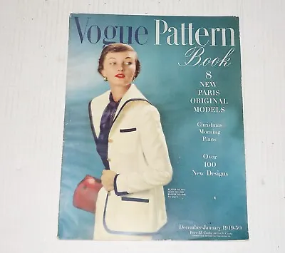 Lot Of 2 VOGUE Pattern Books Dec/Jan 1949-1950 And Dec/Jan 1954-1955 • $29.95