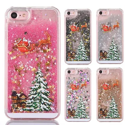 $13.29 • Buy Christmas Phone Case Glitter Bling Cover For IPhone 7 8 + XS 11 12 13 14 Pro MAX