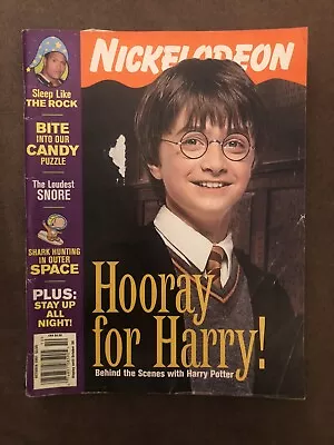 Nickelodeon Magazine Hooray For Harry! Behind The Scenes All In Tact Oct.2001 GC • $12.99