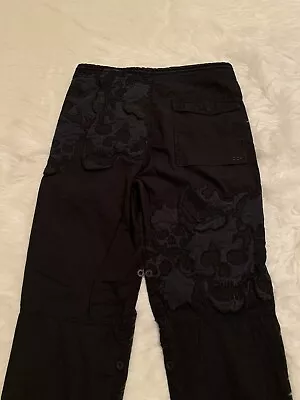 Maharishi Skull Embroidered Straight Snopants Black Vtg Medium • $187.74