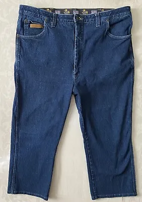 Texas Jeans Blue Denim Stretch Waist Straight Leg Men Size 44 Actual Size 42x24 • $10