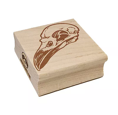 Crow Raven Bird Skull Square Rubber Stamp For Stamping Crafting • $9.99