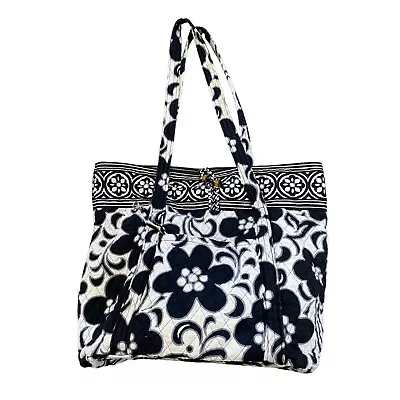 Vera Bradley Night And Day Toggle Tote Black And White 13X13 • $39.99