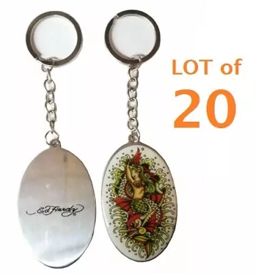 LOT OF 20 Keychain Key Chain  ED HARDY VILLAIN By CHRISTIAN AUDIGIER Men Woman • $26.99