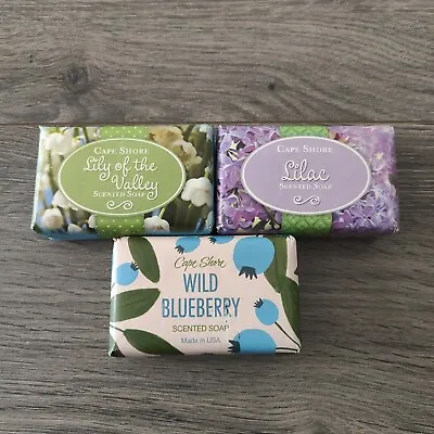 Lot 3 Cape Shore Scented Soap Wild Blueberry Lilac Lily Of The Valley 3 Oz USA • £11.53