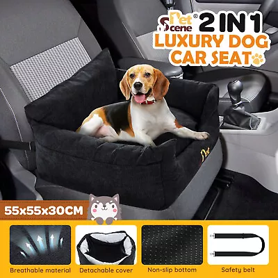 Dog Car Seat Cat Bed Booster Sofa Pet Calming Couch Cushion Puppy Washable M • $49.95