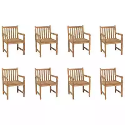 2x/4x/6x/8x Solid Teak Wood Outdoor Garden Patio Chair Seating Armchair VidaXL • $779.99