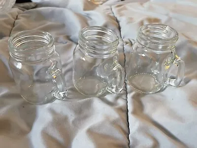 4oz Mason Jars W/ Handles And Lids (3 Per Set) • $9.25