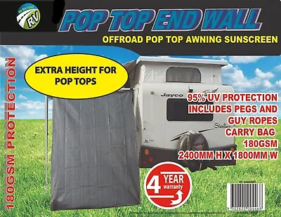 On The Road Pop Top End Wall Shade Privacy Screen Mesh Rv Awning Jayco Parts • $48