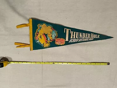 Vintage Thunder Hole Arcadia National Park Felt Banner 17.5” • $30