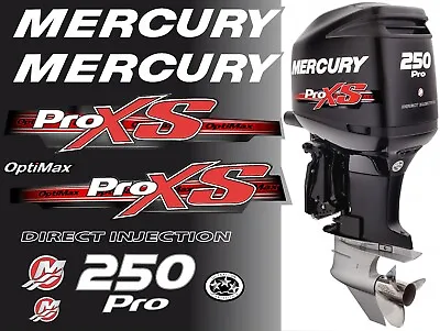 MERCURY OptiMax ProXS 250 Outboard DIRECT INJECTION / Set Decal / Stickers Kit • $128