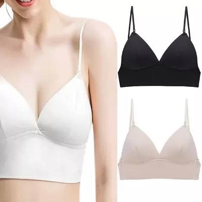 Bra U-Shape Backless Trim Women Invisible V-neck Brassiere • £9.71