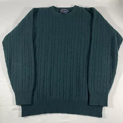 $41.99 • Buy Vintage Northbriar Large 100% Cashmere Crew Neck Dark Green