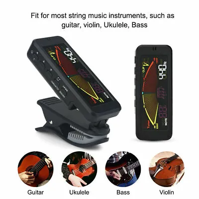 $22.79 • Buy Flanger Clip-on Wide Screen Digital Tuner For Chromatic Guitar Bass Violin Uke