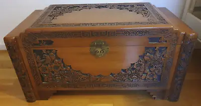 Chinese Camphor Wood Travel And Blanket Box • £395
