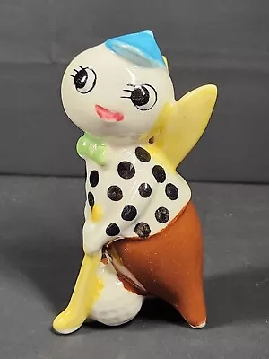 Vintage Anthropomorphic Kitschy Golfing Winged Bug Figurine Japan Polka Dot • $22