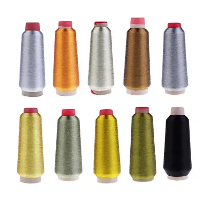 £10.44 • Buy 3000 Meters Metallic Machine Embroidery Thread Cones For Brother Janome Machines