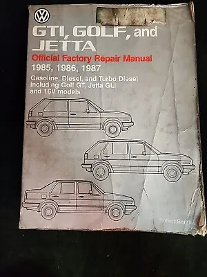 GTI Golf Jetta Service Repair Manual Robert Bentley 1985-1987 Turbo & Diesel  • $35
