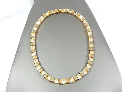 Vtg Trifari Alfred Philippe Rare Square Cut Rhinestone 18kgp 15.25  Necklace • $75