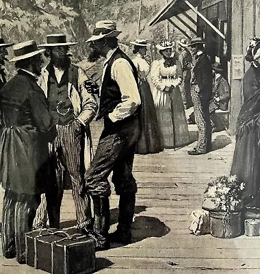 Loiterers At The Railroad Station A.B. Frost 1900s Victorian Art Print HM1A • $27.49