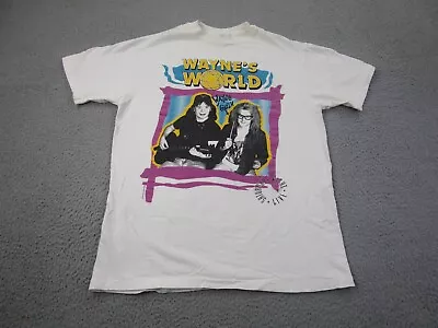 VINTAGE Wayne's World Shirt Mens L SNL Saturday Night Live 1990 Single Stitch • $250