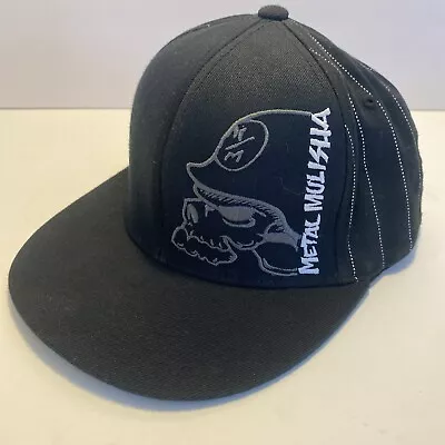 Vintage Metal Mulisha Fitted Hat Cap Adult L/XL Black Embroidered Logo Spellout • $19.50