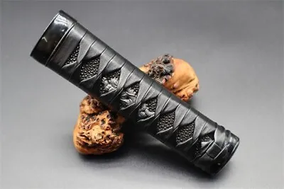 Japanese Sword Hilt Handle 15CM Tsuka Katana Handmade Black $ Black Menuki • $86.99