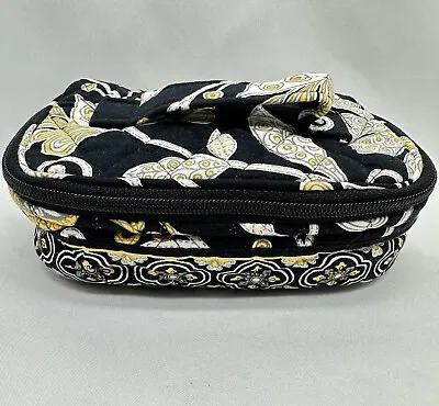 Vera Bradley Retired Yellow Bird Small Cosmetic Travel Bag Fold Out Zip Pouches • $9.99