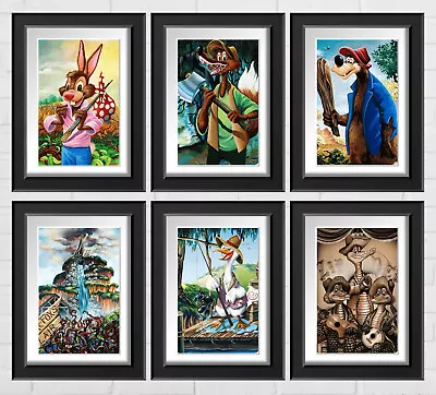 $89.99 • Buy Splash Mountain Queue Posters ALL 6 Brer Rabbit Fox Bear Goose Disney Disneyland