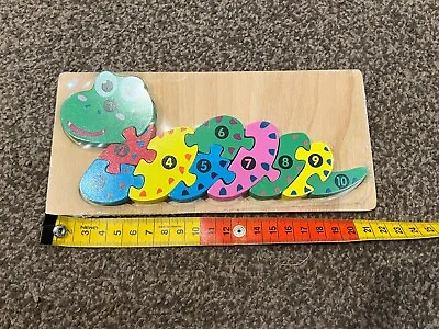 Snake Colorful Jigsaw Puzzle Games For Toddlers Kids 1-3 Years Old Wooden • £6