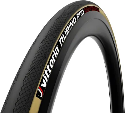 Vittoria Rubino Pro Tire - 700 X 28 Clincher Folding Black/Tan G2.0 • $52.99