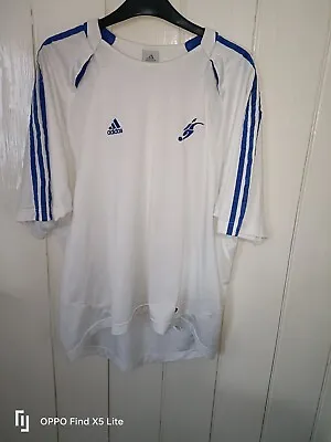 Mens Adidas Climalite DB7 David Beckham White Training Football Shirt UK Size L • £19