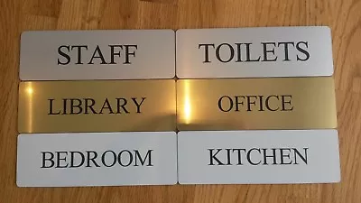 £3.99 • Buy Room Door Sign House Plaque Bedroom Kitchen Bathroom Office Study Toilets Custom