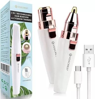 Rechargeable Eyebrow Trimmer & Facial Hair Remover For Women 2 IN 1 AU • $24.71