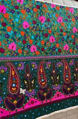 Pre-Quilted Hawaiian Textiles Cotton Fabric~bright MOD Floral Paisley~2yX44~SEE • $99.99