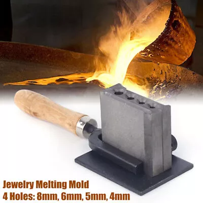 Reversible Refining Jewelry Tool Gold Silver Casting Melting Castiron Ingot Mold • $33