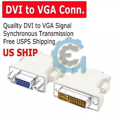 DVI-I Male Analog (24+5) To VGA Female (15-pin) Connector Adapter Desktop PC • $2.59