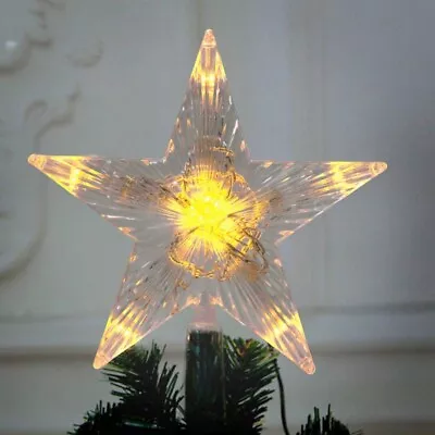 Christmas Tree Star Topper Lights LED Light Xmas Wedding Party Decor Ornament • $11.74