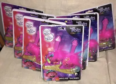 Troll World Tour Walkie Talkies Static Free Extended Range Easy Push Talk Pink • $11.99