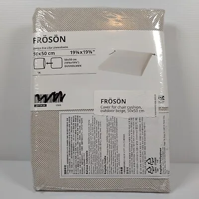 IKEA Froson Beige Cover For Chair Cushion Pad Square Outdoor 50 X 50 Cm Frösön • $40