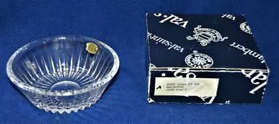$45.99 • Buy New Original Box VAL St LAMBERT Crystal Vertical Cut BALMORAL 5 D Round Bowl