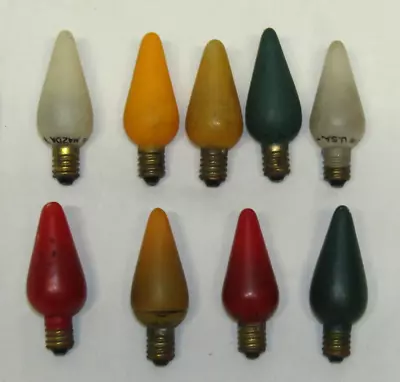 USA C6 Smooth Mazda Christmas Light Lot Antique Tested Working 1930's • $75