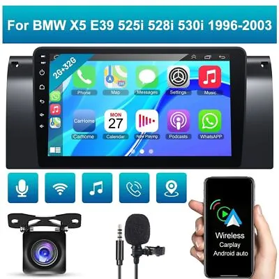 For BMW E38 E39 E53 X5 GPS Navi Android 13 Car Stereo Radio Head Unit CarPlay BT • $129.63